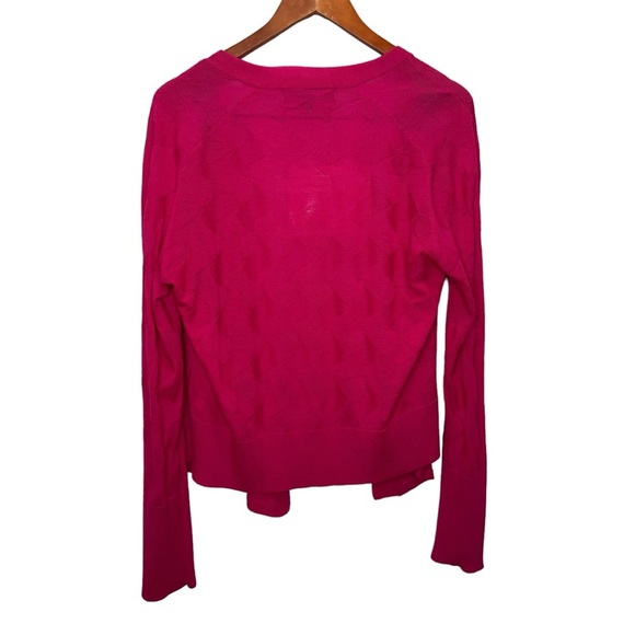 Title Nine Pink Open Front Lightweight Wool Cardigan Sweater Size XL - Picture 2 of 8